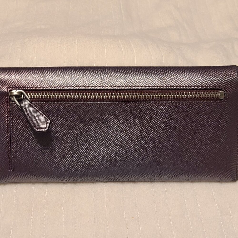 Prada Metalica Purple Long Wallet - Picture 2 of 14